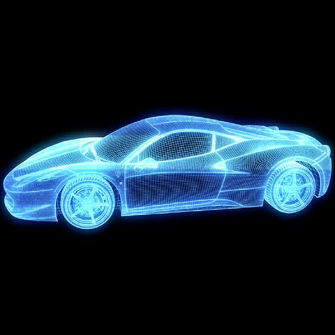 3D Hologram car model